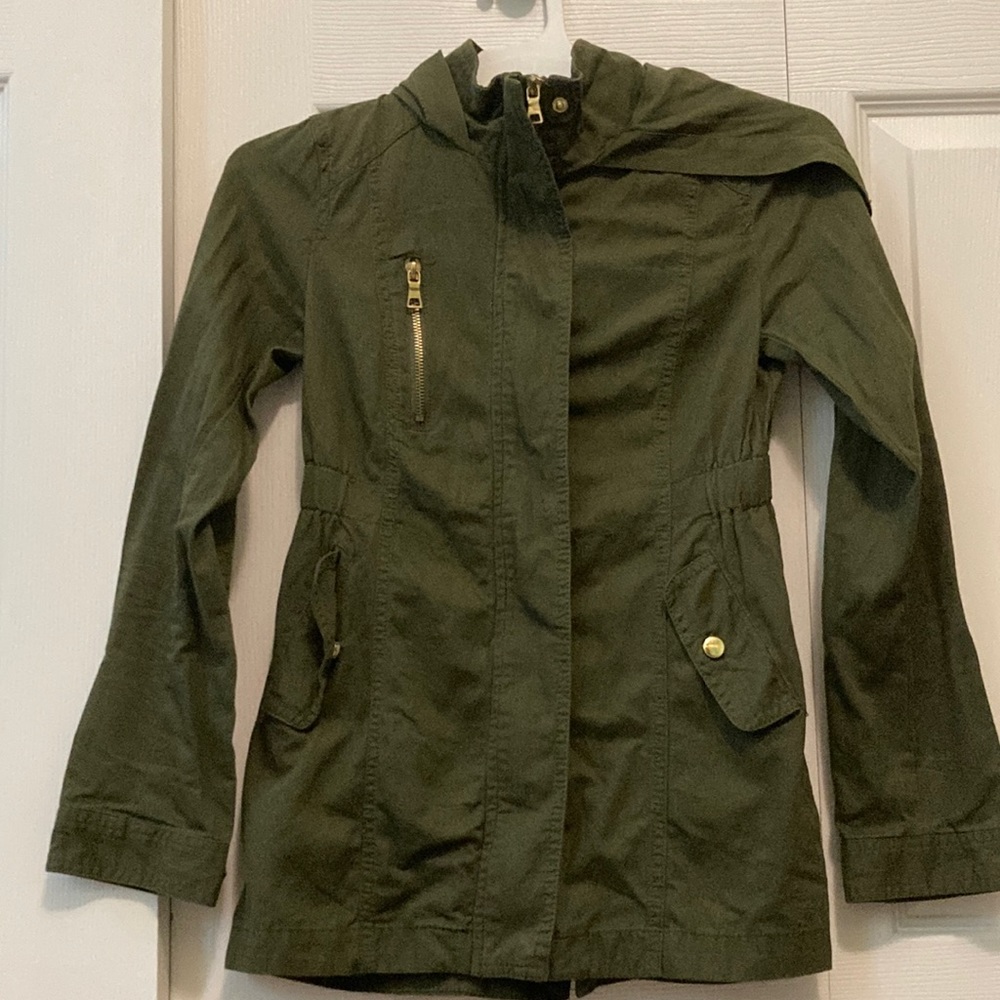 Navy Green Cargo Jacket